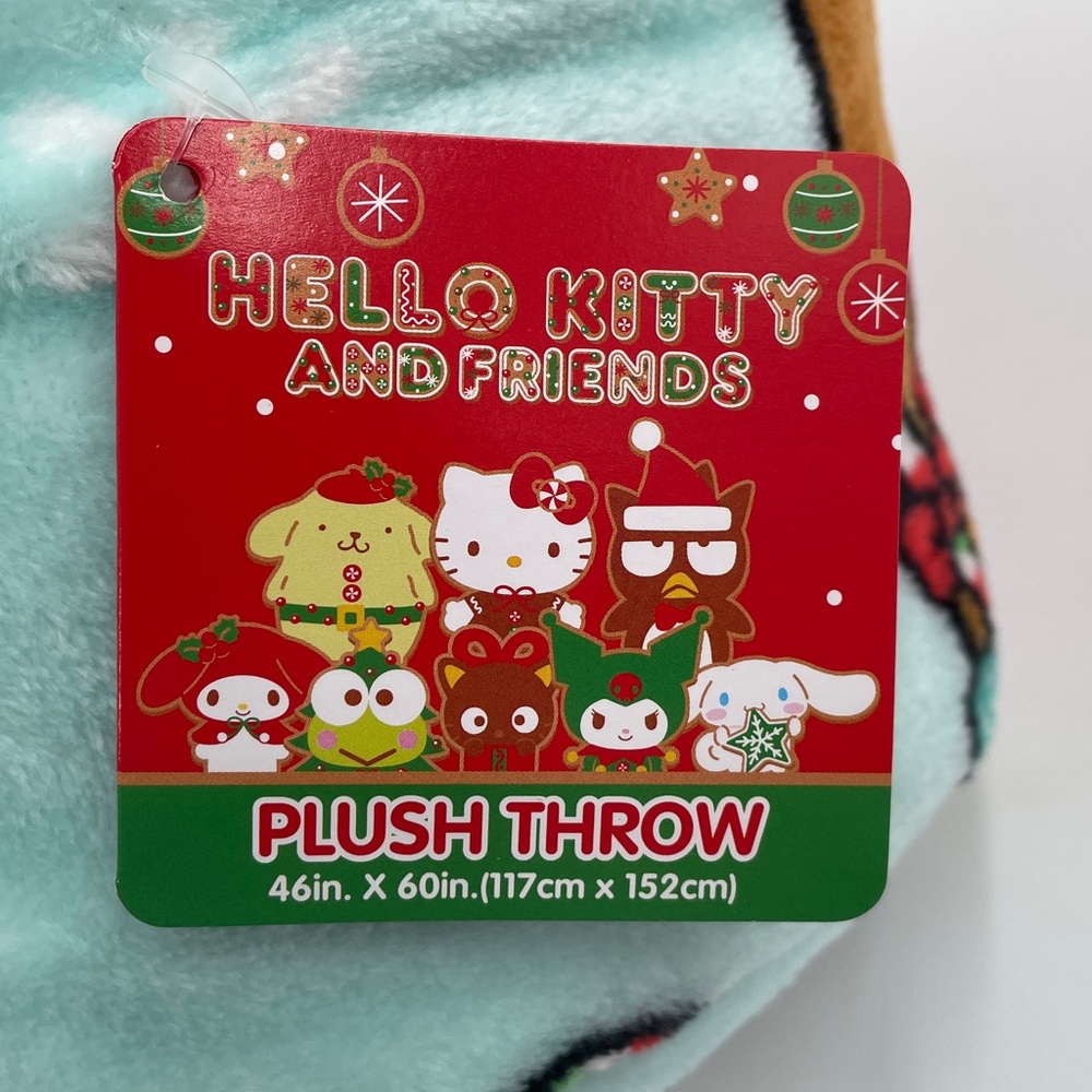 Hello Kitty Christmas Plush Throw in Magnetic Closure Gingerbread House 46‎ x 60 - Picture 10 of 11